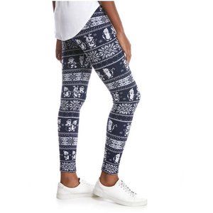 Women's Navy Snowman Print Leggings
